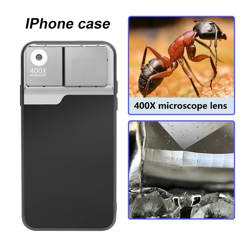 Photography With Iphone 15 - حافظة هاتف مجهر تكبير 400X لهاتف