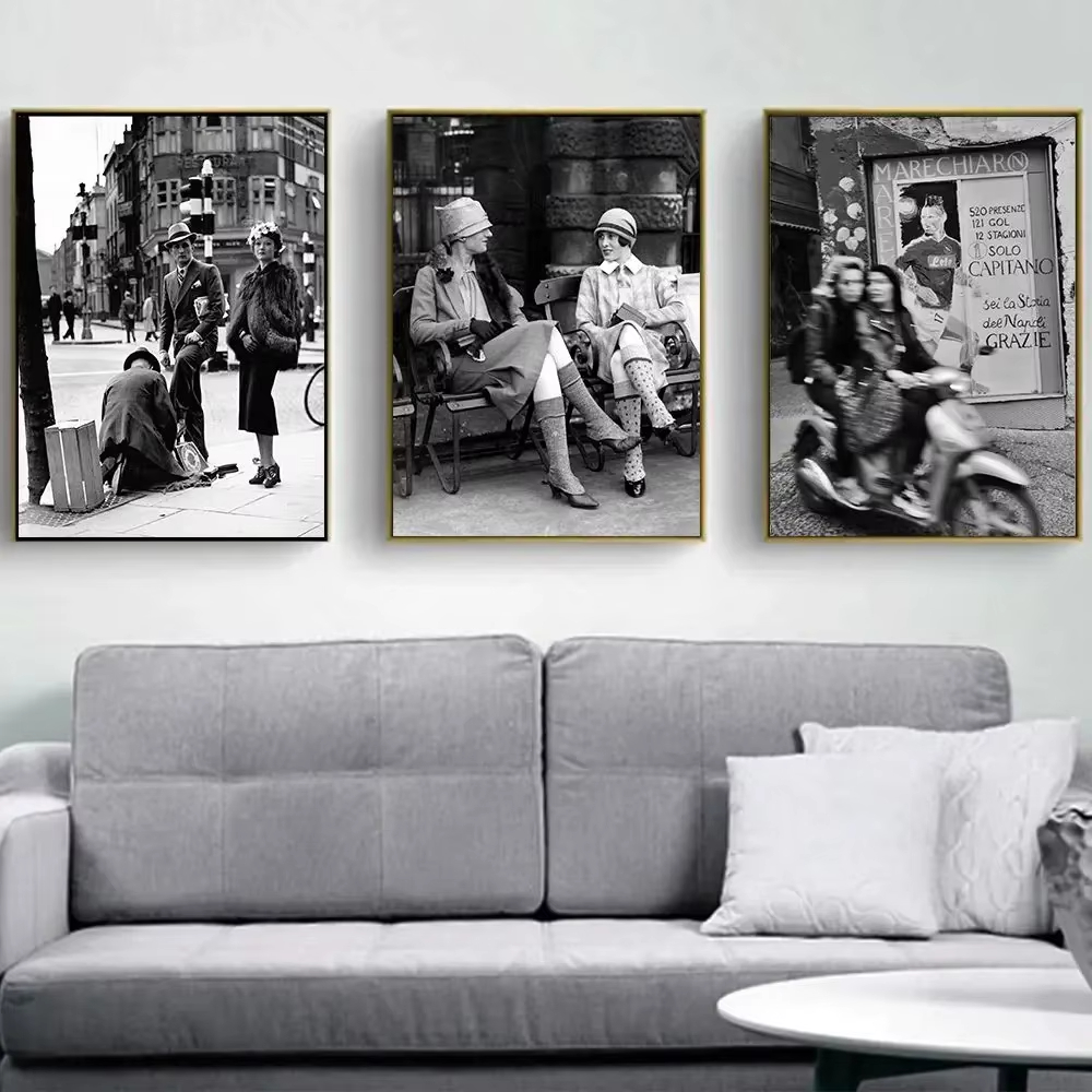 Photography Black And White - طباعة فوتوغرافية عتيقة باللونين الأسود والأبيض