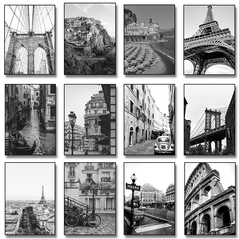 Photography Black And White - بدون إطار - لوحة فنية على