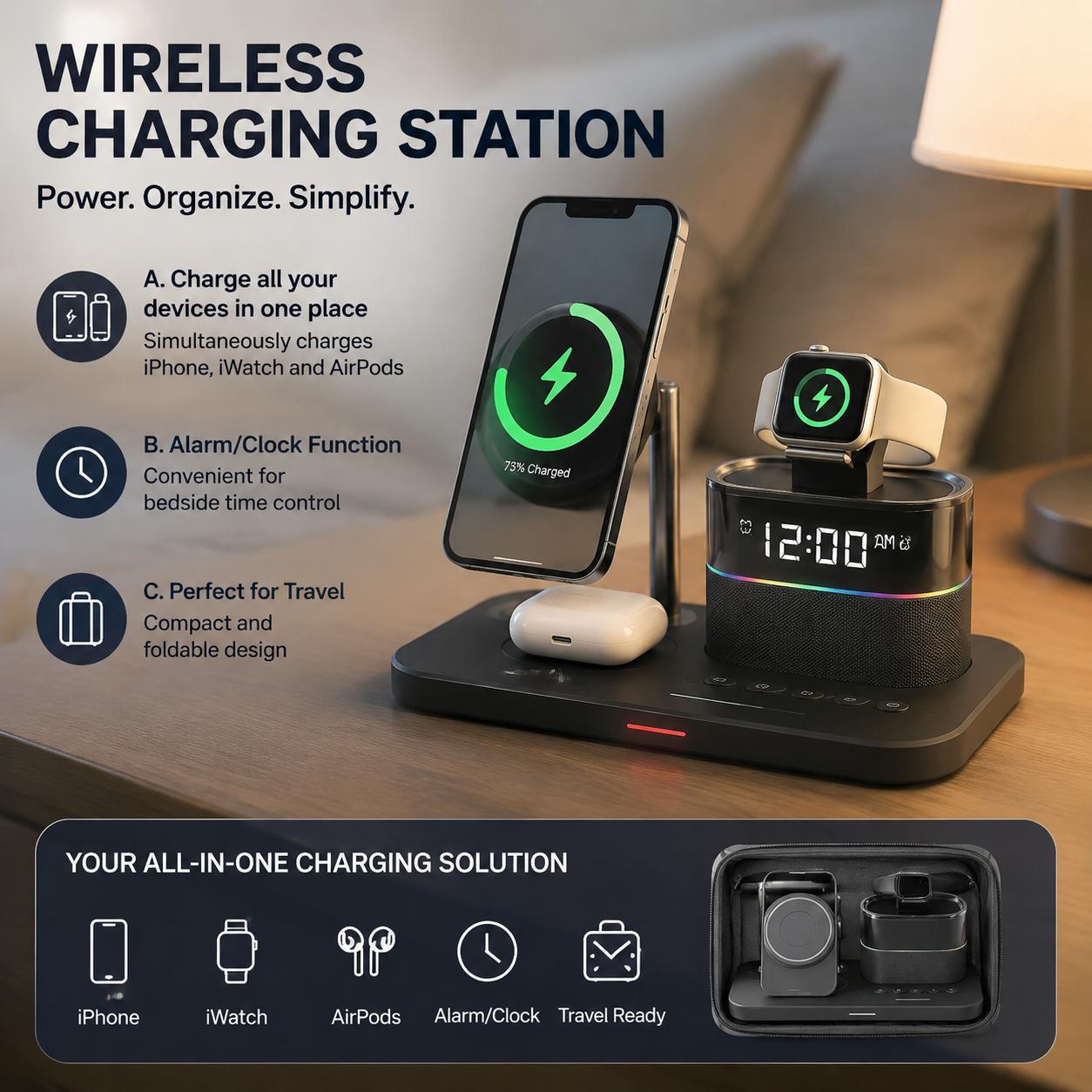 محطة شحن لاسلكية مغناطيسية لله - مراجعة Tethering Cable Usb وسعره