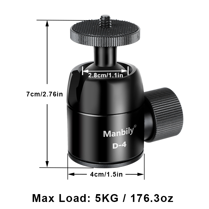 مانبيلي D-4 رأس كروي صغير لكام - مراجعة Fluid Head Tripod وسعره