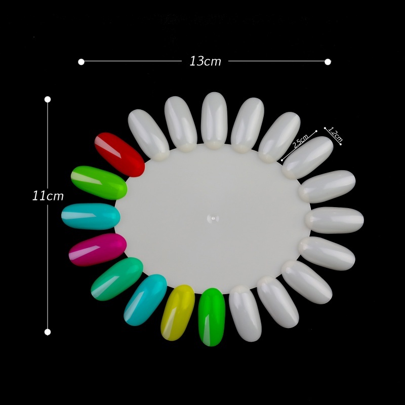 10 قطع بيضاوية لون الأظافر بطا - مراجعة Color Checker Card وسعره