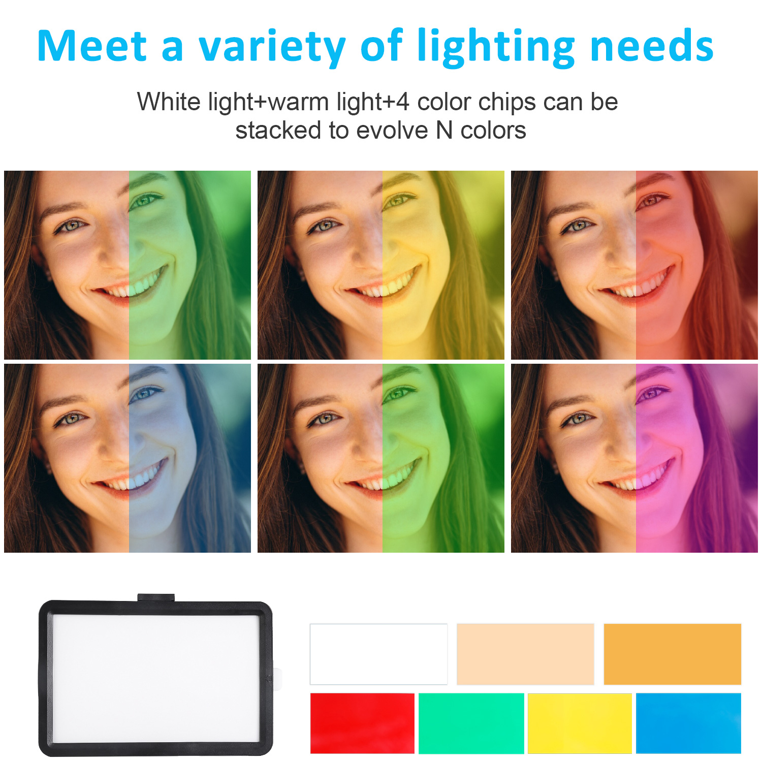 ضوء LED مربع الشكل مقاس 8 بوصا - مراجعة Photography Zooming وسعره