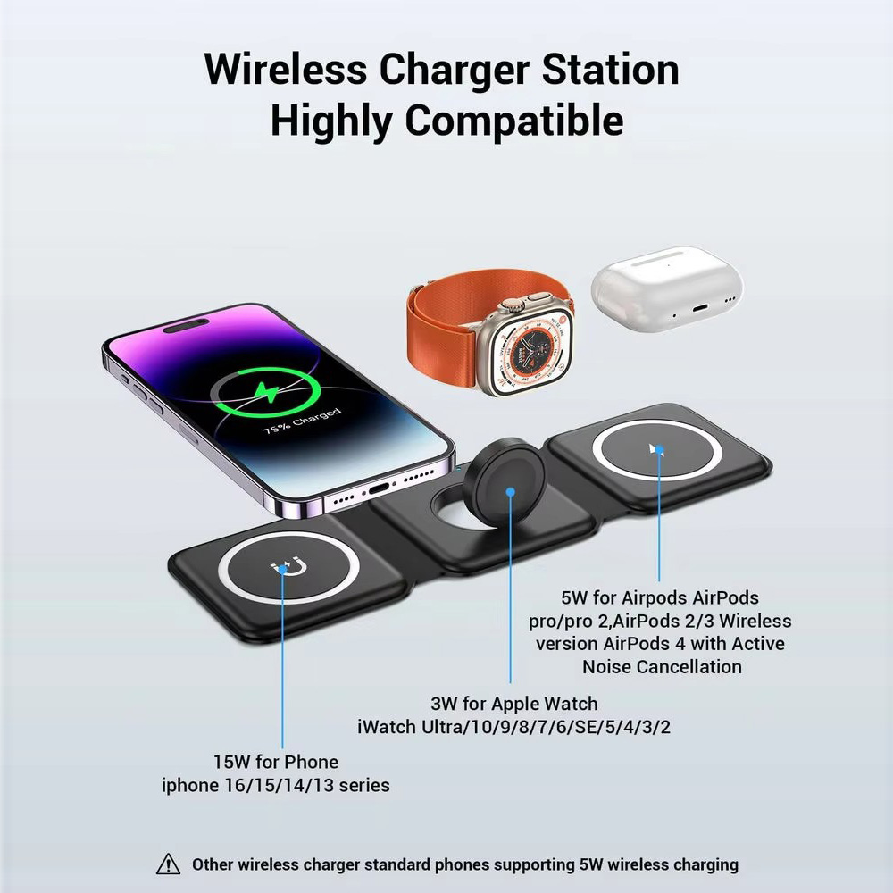 شاحن لاسلكي مغناطيسي 3 في 1 قا - مراجعة Tethering Cable Usb وسعره