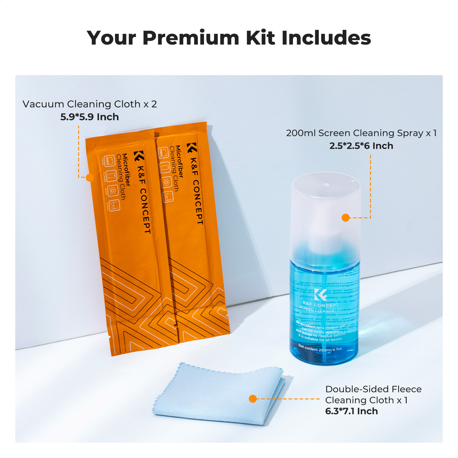 K&F CONCEPT 200 مل سبراي تنظيف - مراجعة Lens Cleaning Kit وسعره