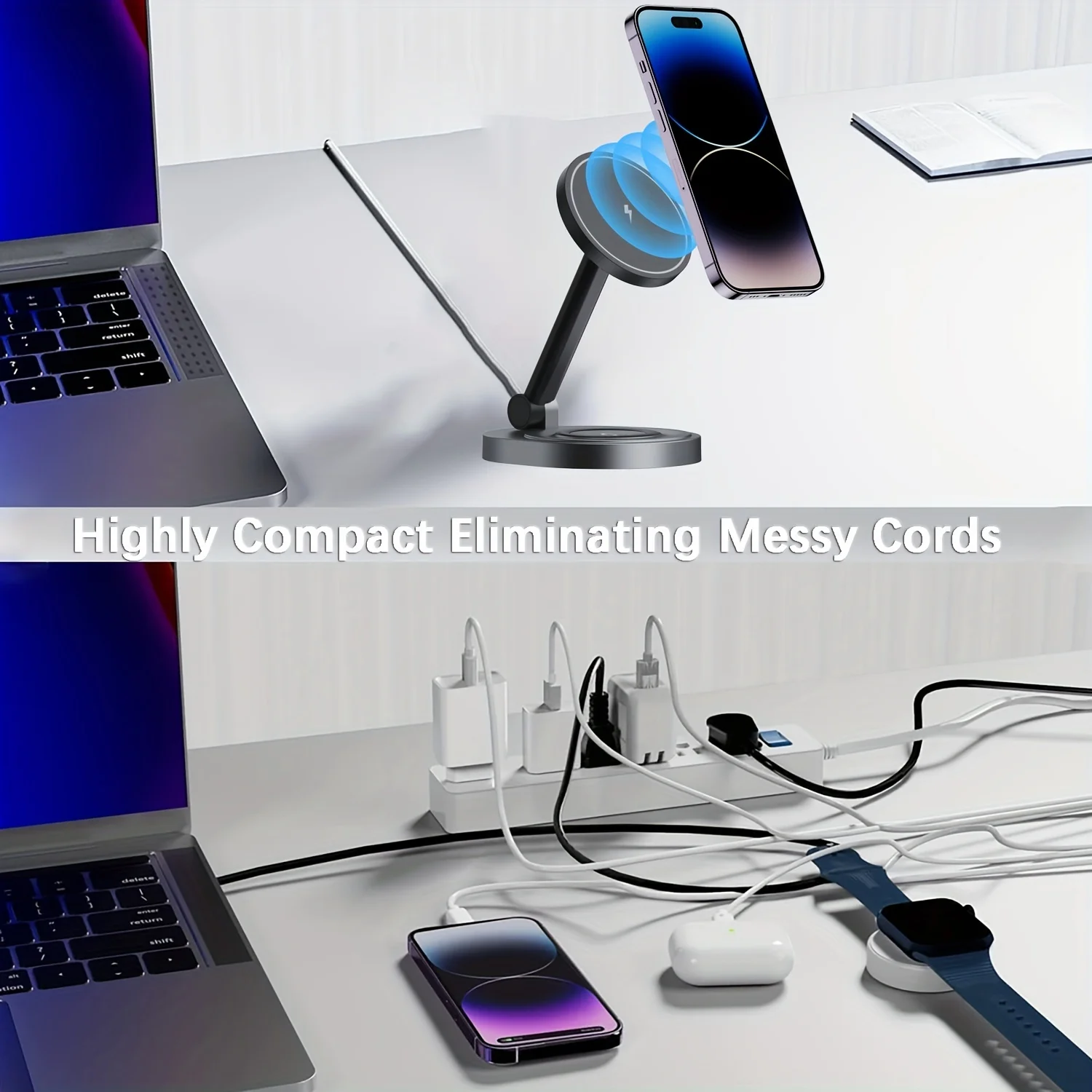 2 في 1 شاحن لاسلكي مغناطيسي حا - مراجعة Tethering Cable Usb وسعره