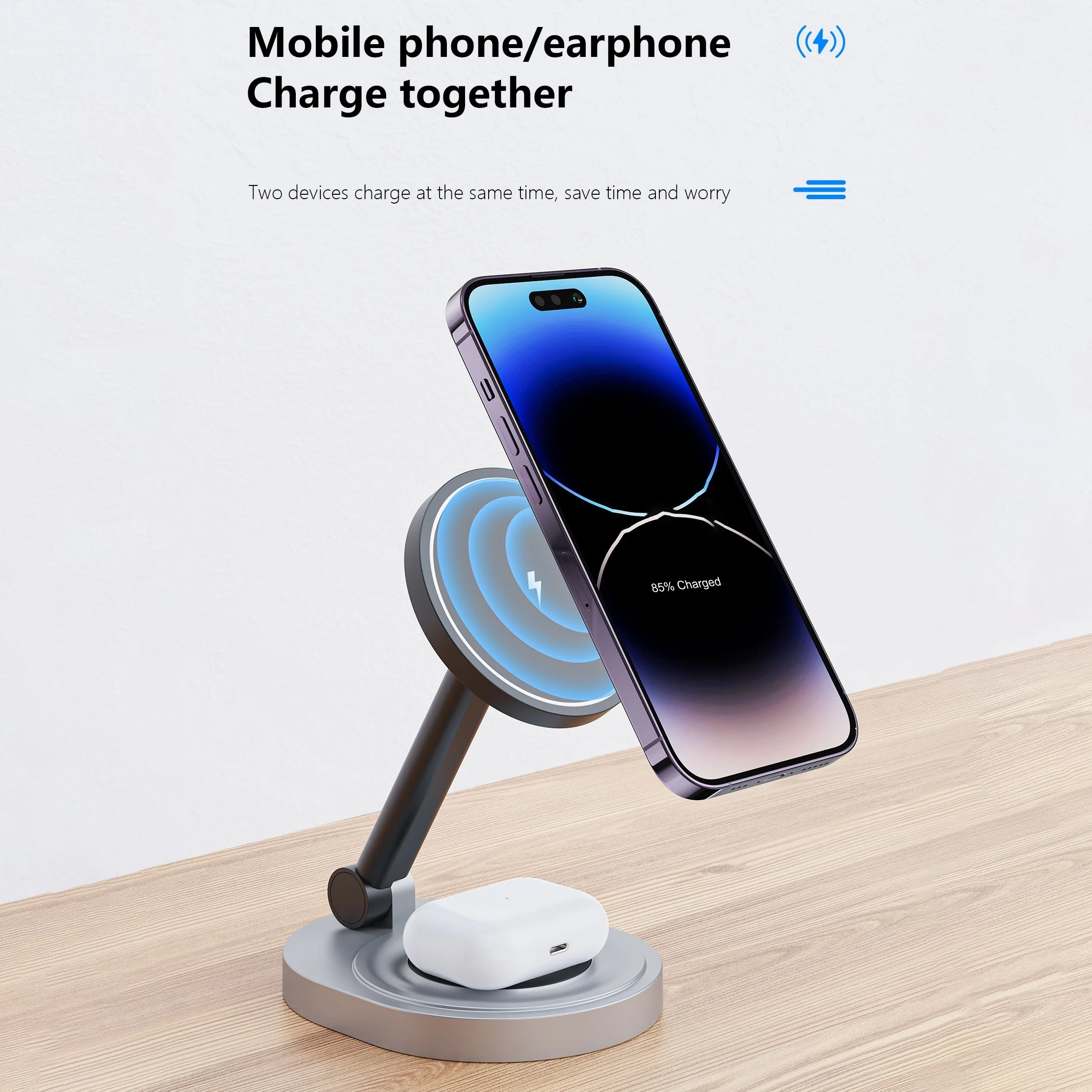 2 في 1 شاحن لاسلكي مغناطيسي حا - مراجعة Tethering Cable Usb وسعره